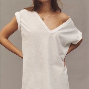 Anthropologie Jordyn oversized v neck t shirt
